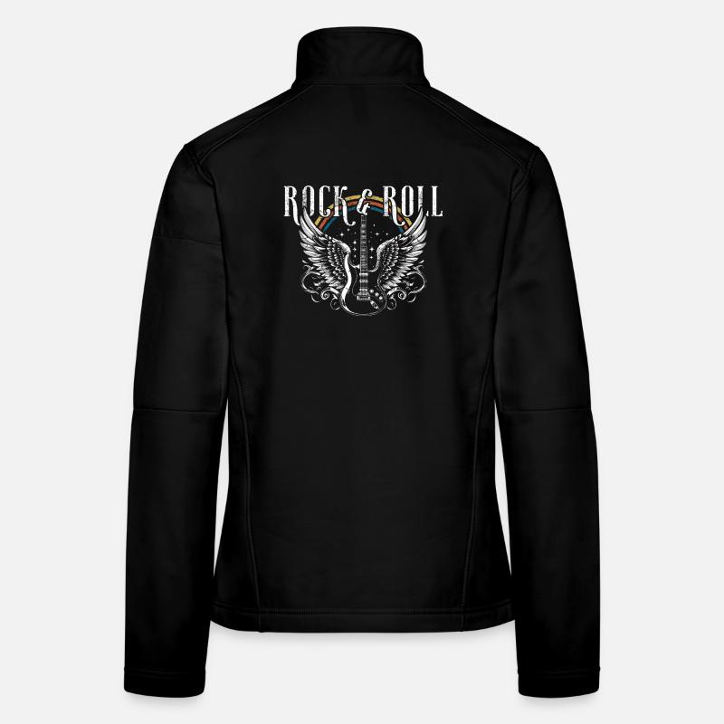 Rock & Roll Guitar - Frauen Softshelljacke - Schwarz