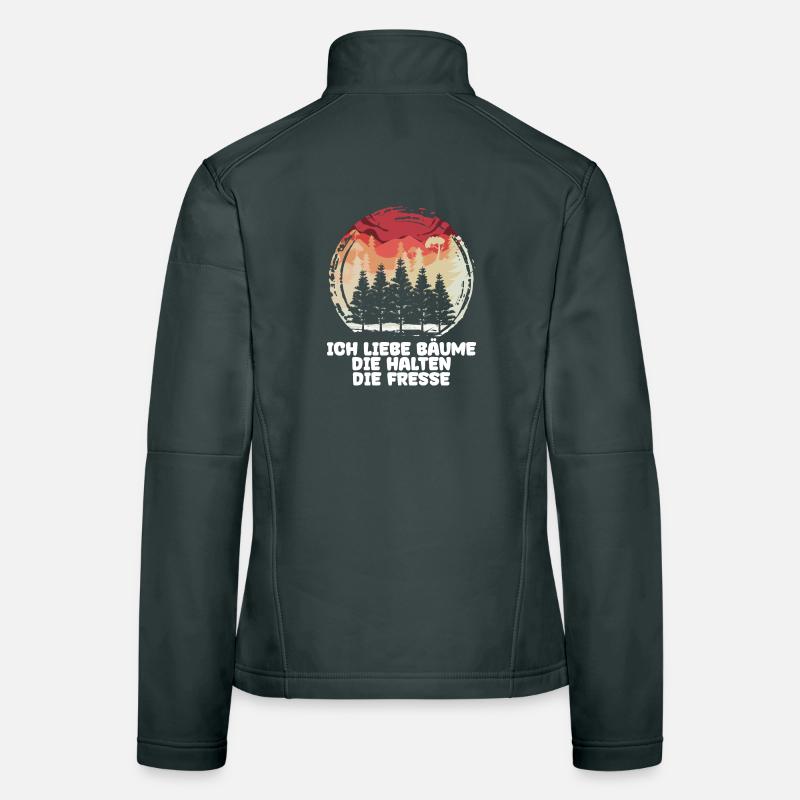 Förster Baum Forst Statement Holzarbeit Holzfäller Frauen Softshelljacke