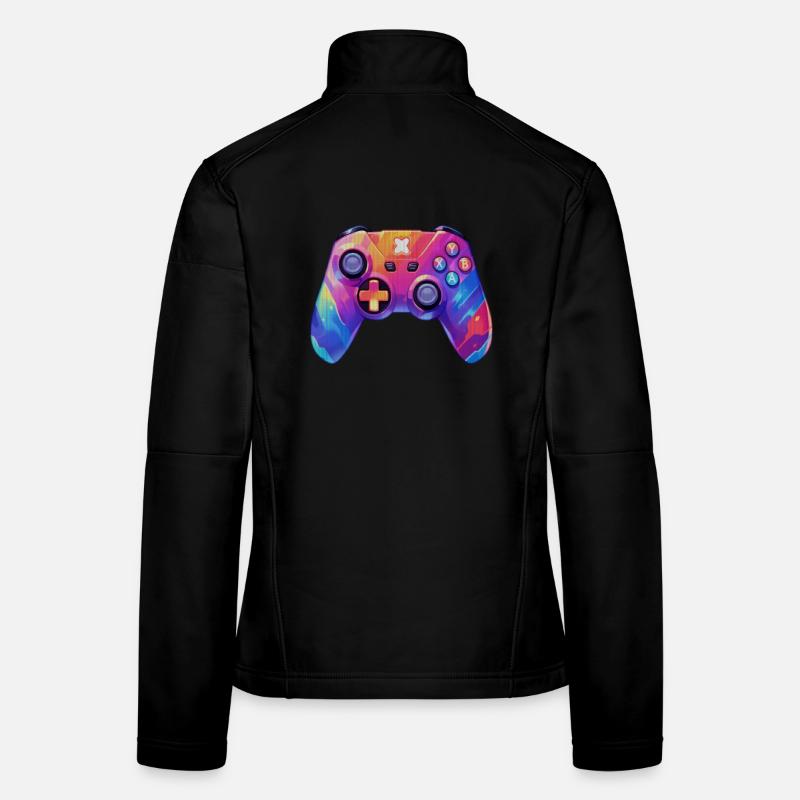 Pixel art video game controller Women's Softshell Jacket
