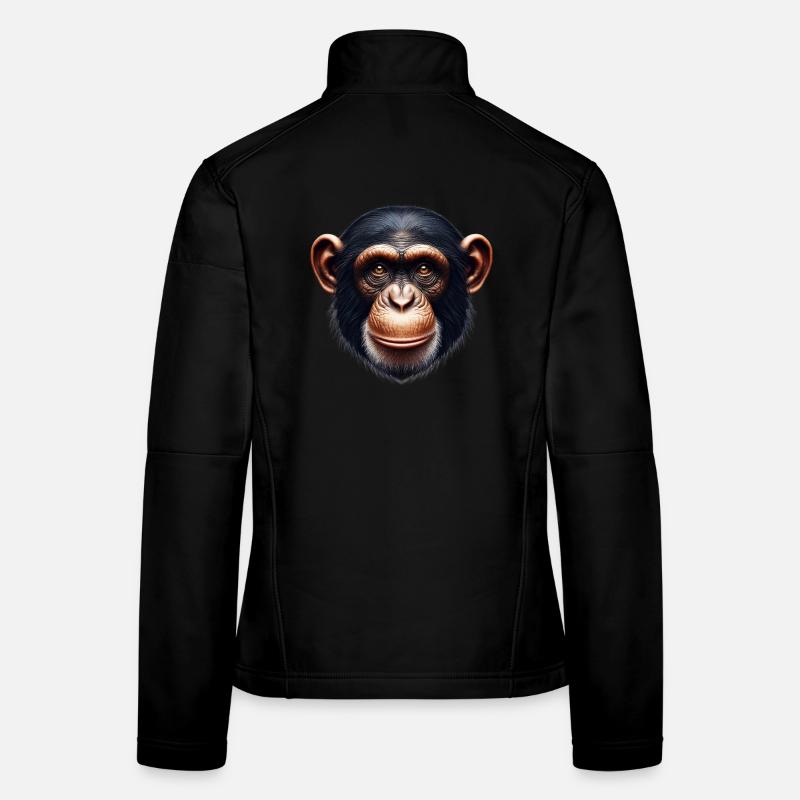 Singe chimpanzé Veste en tissu softshell Femme
