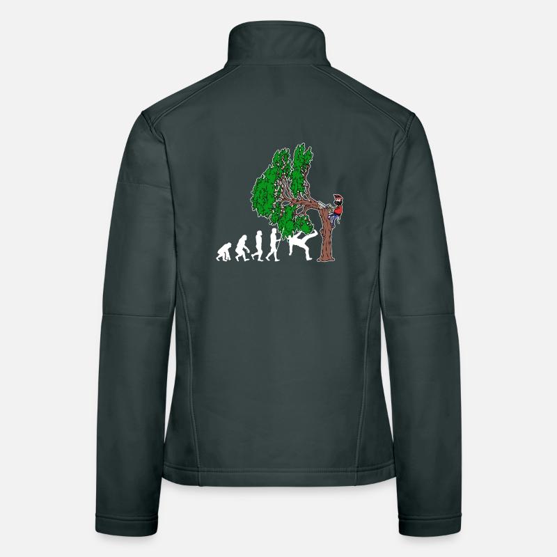 Tree Evolution Woodwork Lumberjack Tree Cutter Women's Softshell Jacket