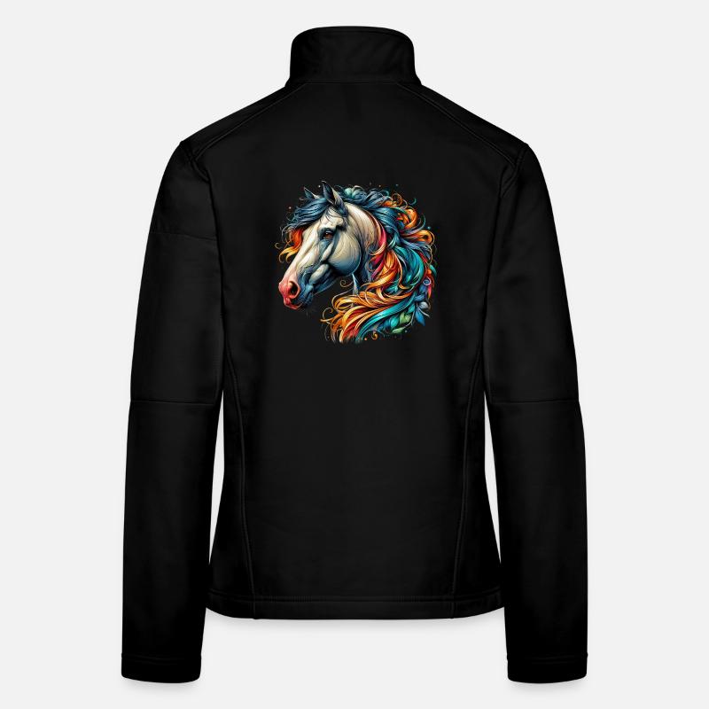 Pferd Frauen Softshelljacke