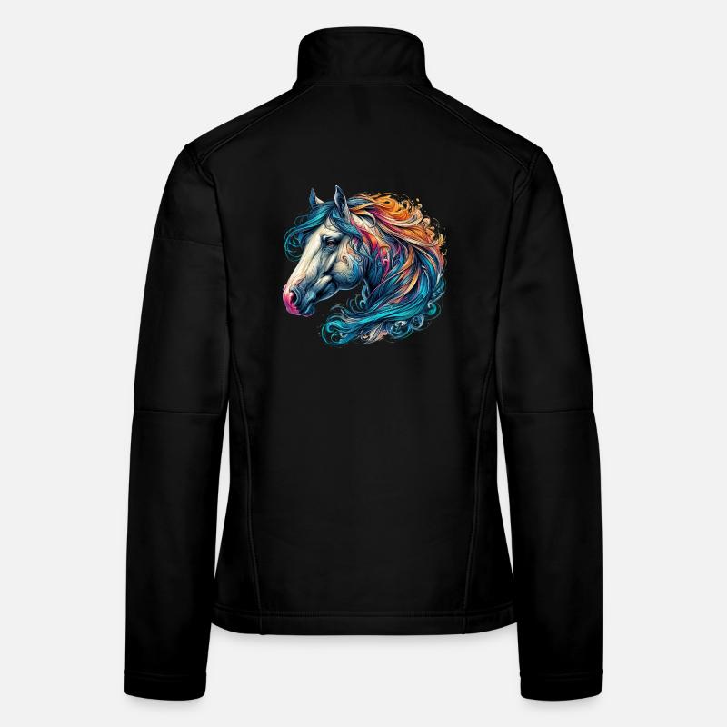 Cheval Veste en tissu softshell Femme