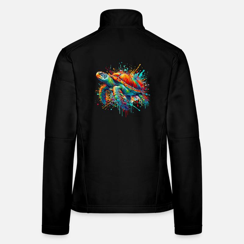 Schildkröte - Frauen Softshelljacke - Schwarz