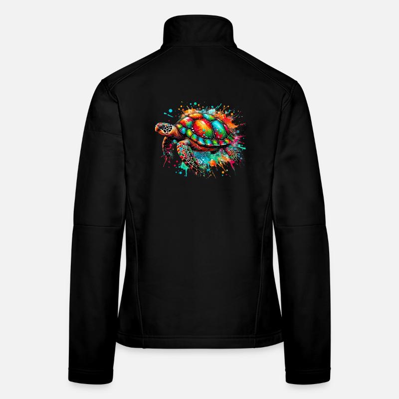 Schildkröte - Frauen Softshelljacke - Schwarz