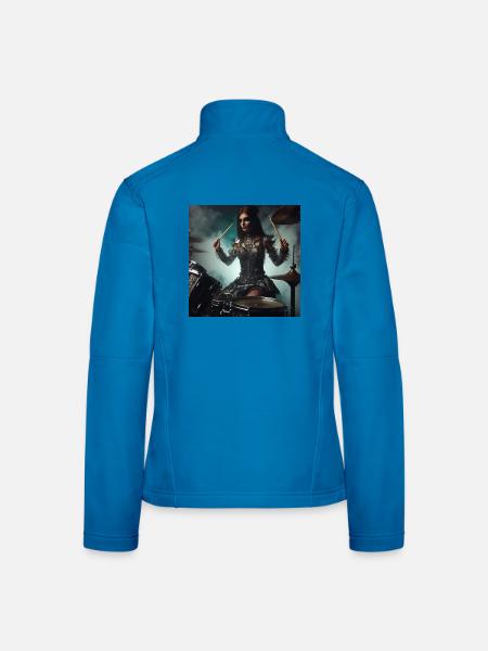 Female Drummer - Women's Softshell Jacket - black - Back
