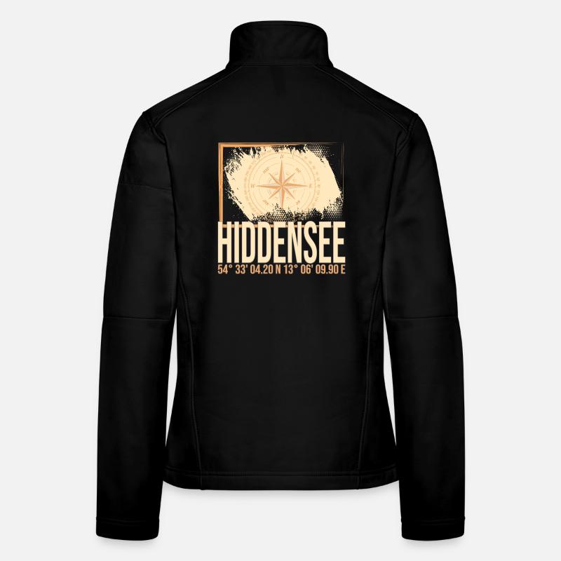 Hiddensee Koordinaten - Frauen Softshelljacke - Schwarz