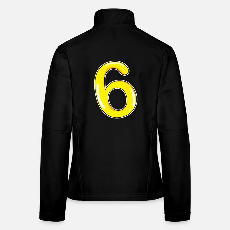 Numéro 6 Numéro jaune Veste en tissu softshell Femme