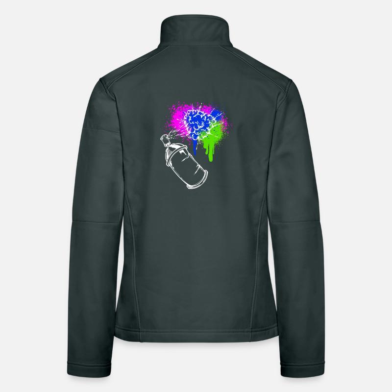 Graffiti Spraydose Kunst Strassenkunst Sprayer Frauen Softshelljacke