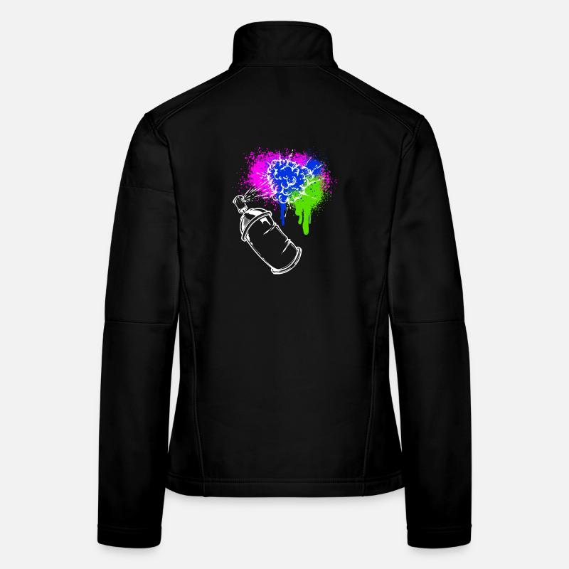 Graffiti Spraydose Kunst Strassenkunst Sprayer Frauen Softshelljacke