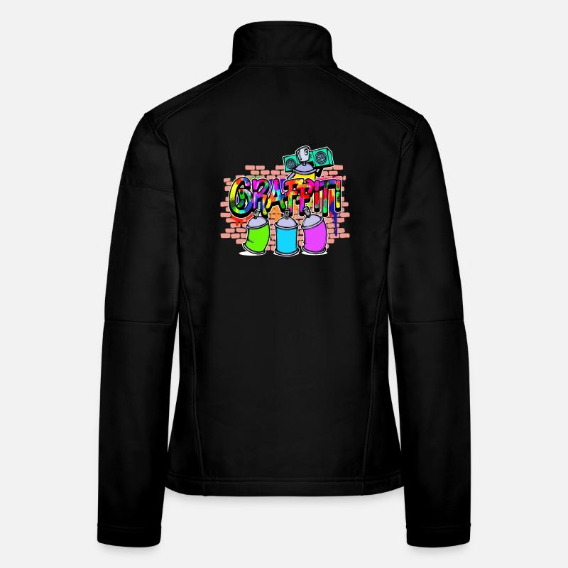 Strassenkunst Wildstyle Kunst Graffiti Sprayer - Frauen Softshelljacke - Schwarz