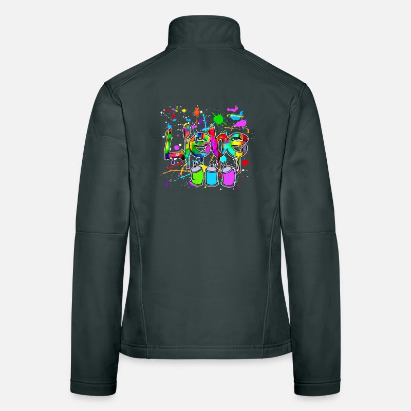 Spraydose Strassenkunst Wildstyle Graffite Sprayer Frauen Softshelljacke
