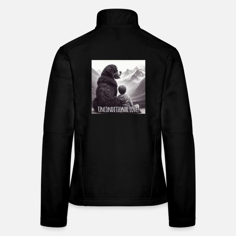 Berner Sennenhund - Frauen Softshelljacke - Schwarz