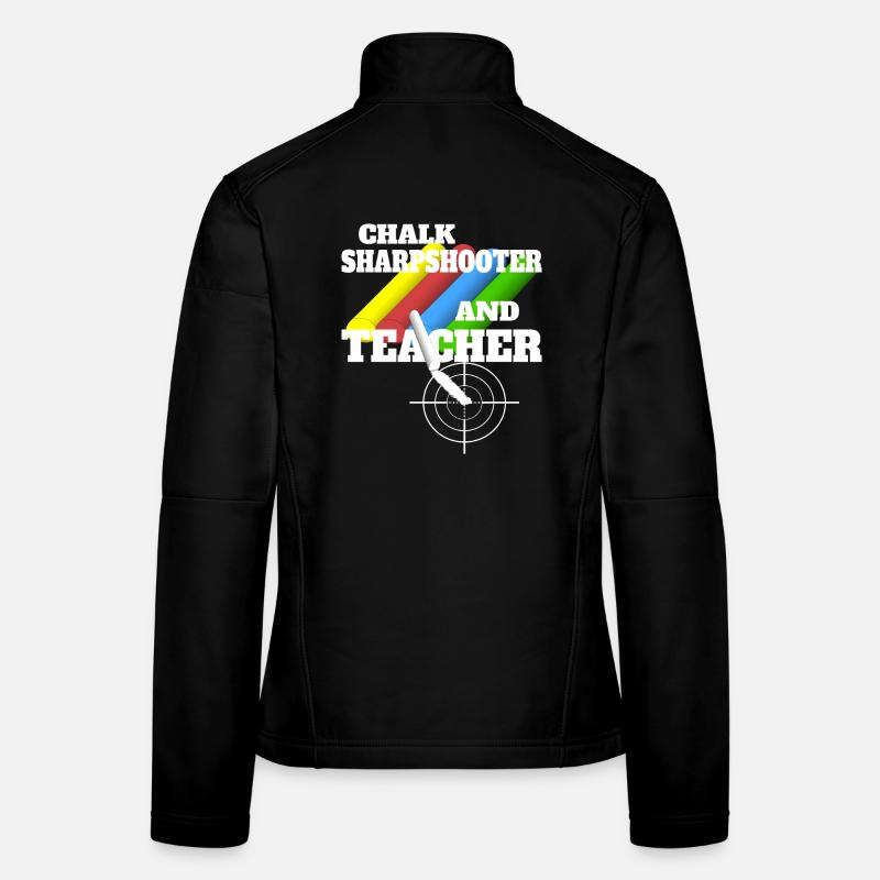 Chalk Sniper and Teacher Women's Softshell Jacket