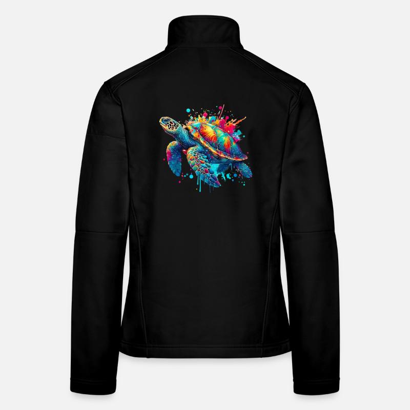 Schildkröte - Frauen Softshelljacke - Schwarz