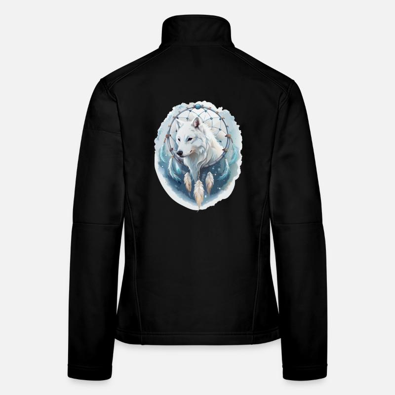 Wolf im Traumfänger - Mystisches Design. Frauen Softshelljacke