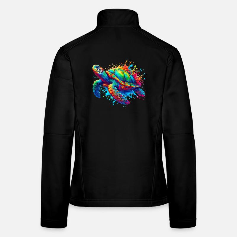 Schildkröte - Frauen Softshelljacke - Schwarz