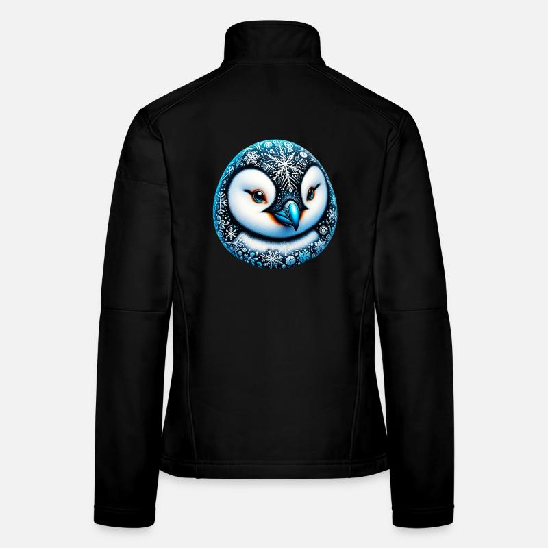 Pingouin flocon de neige flocons de neige Veste en tissu softshell Femme