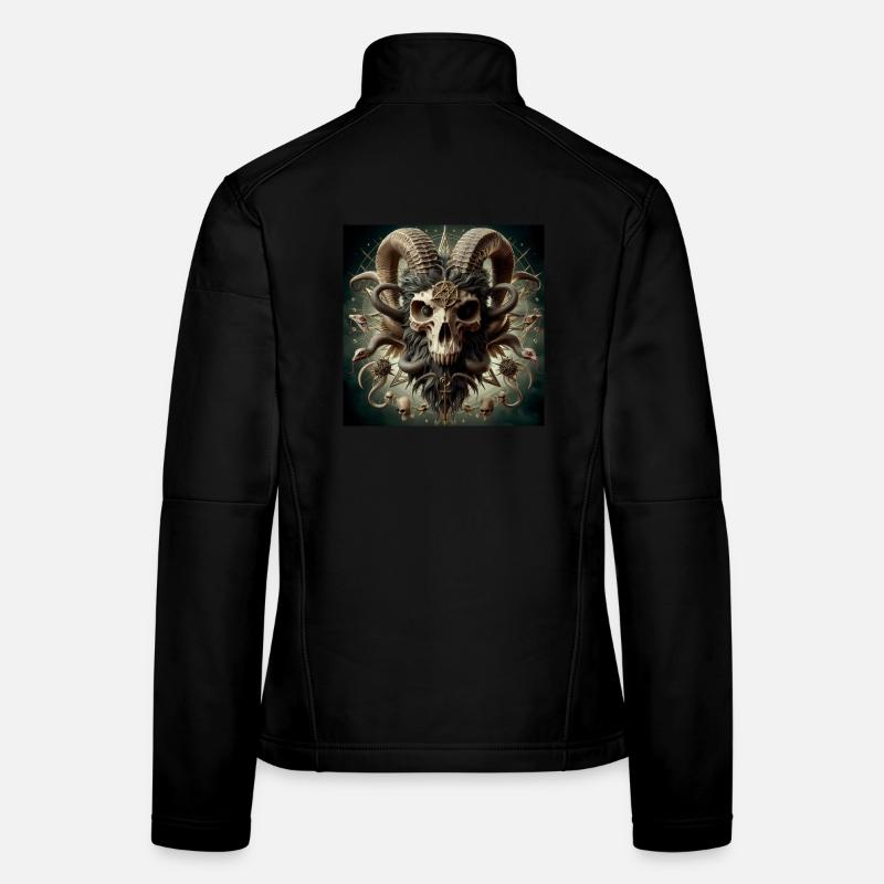 Crâne de chèvre mâle 3D Veste en tissu softshell Femme
