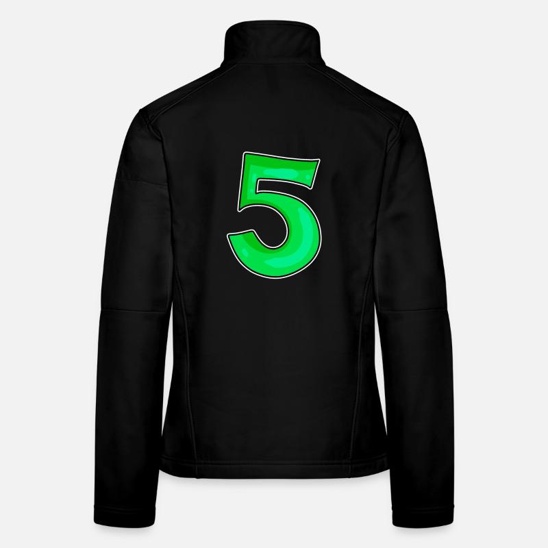 Number 5 Number Green Women's Softshell Jacket