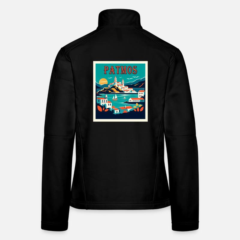 Vacances et voyages à Patmos, Grèce Veste en tissu softshell Femme