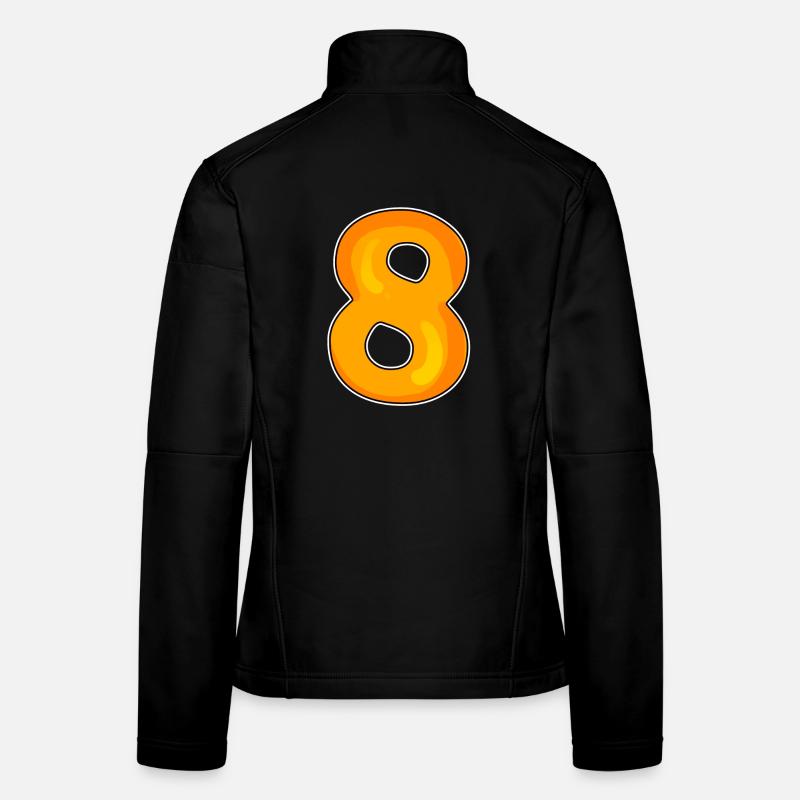 Numéro 8 Numéro Huit Motif Veste en tissu softshell Femme