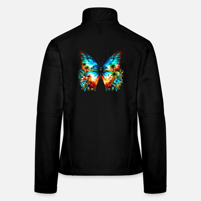 Schmetterling Frauen Softshelljacke