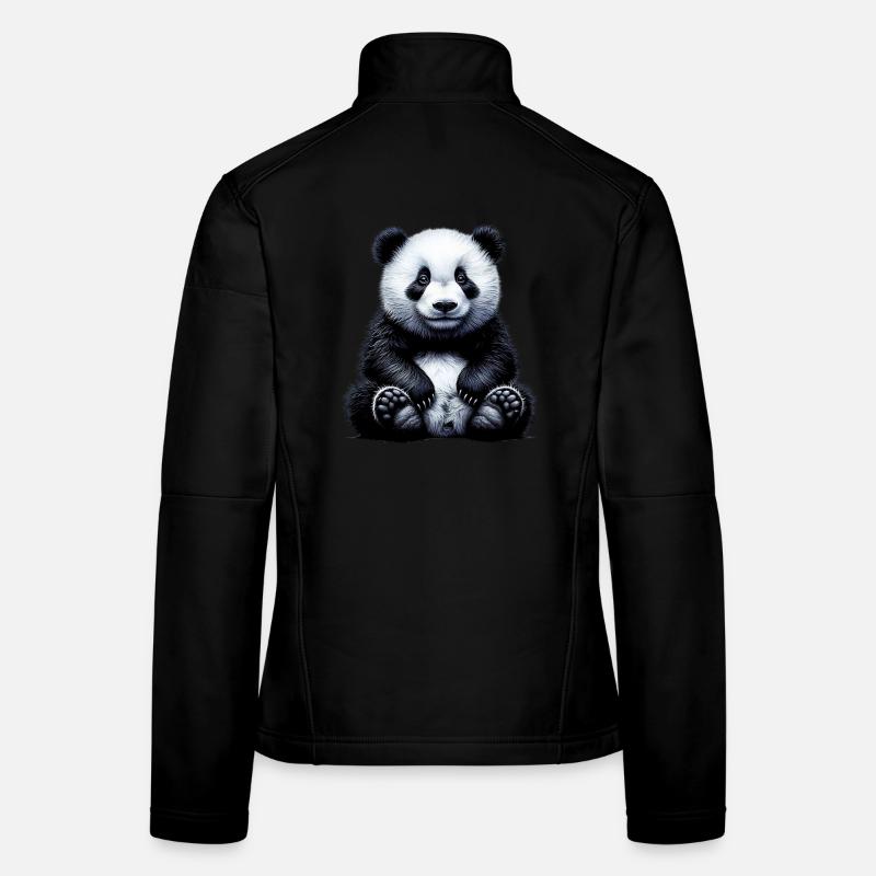 Panda - Frauen Softshelljacke - Schwarz