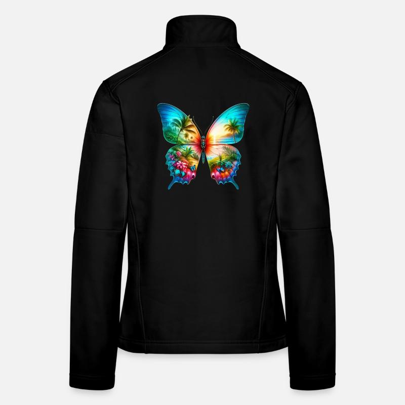 Schmetterling Frauen Softshelljacke