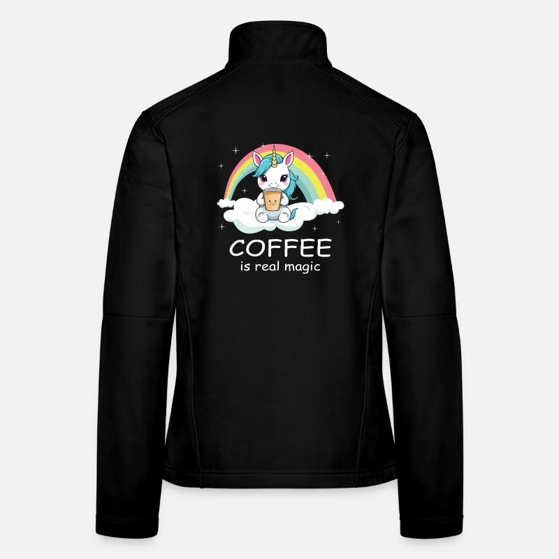 Licorne à café sucré Veste en tissu softshell Femme