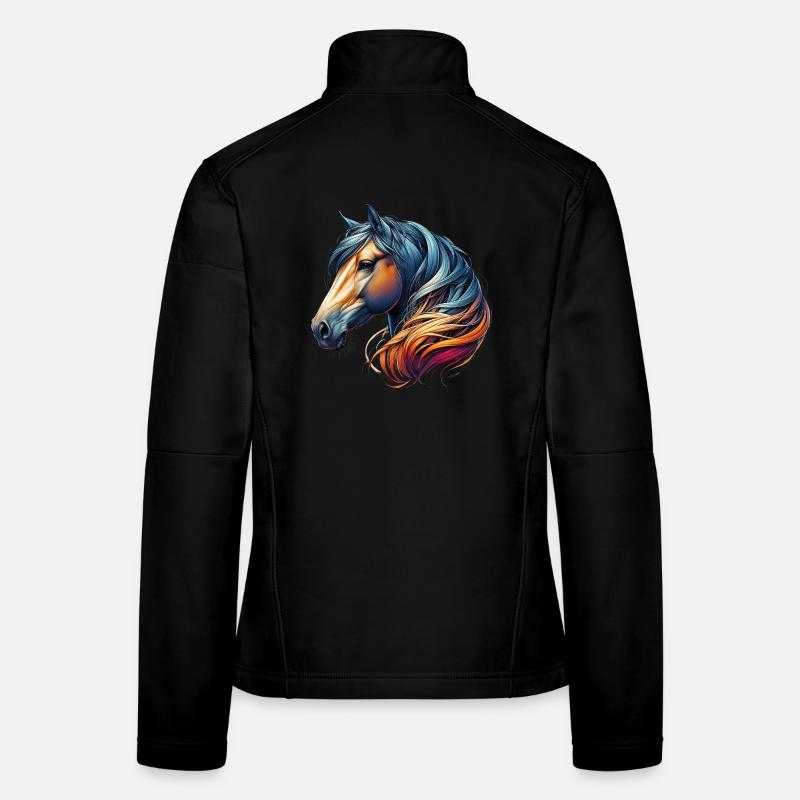 Cheval Veste en tissu softshell Femme