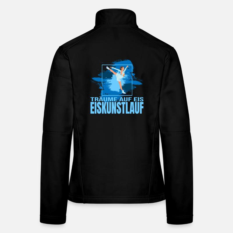 Träume auf Eis - Eiskunstlaufen - Frauen Softshelljacke - Schwarz
