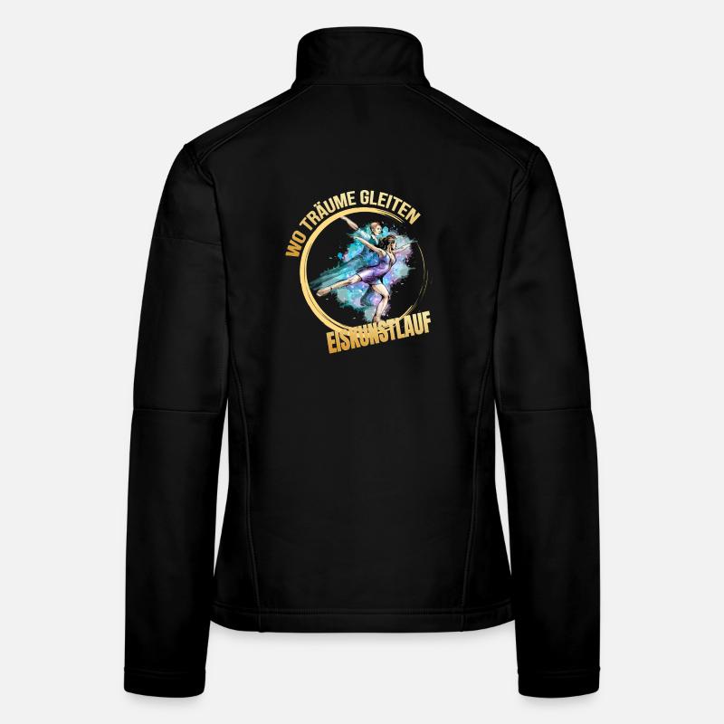 Wo träume gleiten - Eiskunstlauf - Frauen Softshelljacke - Schwarz