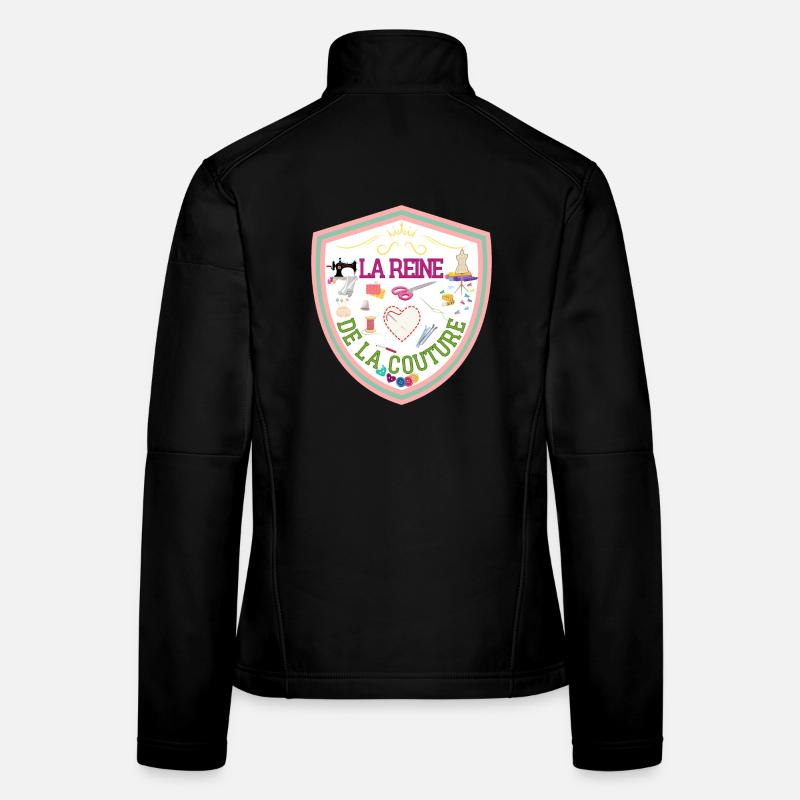 Reine de la couture. Couturière. Machine à coudre. Veste en tissu softshell Femme
