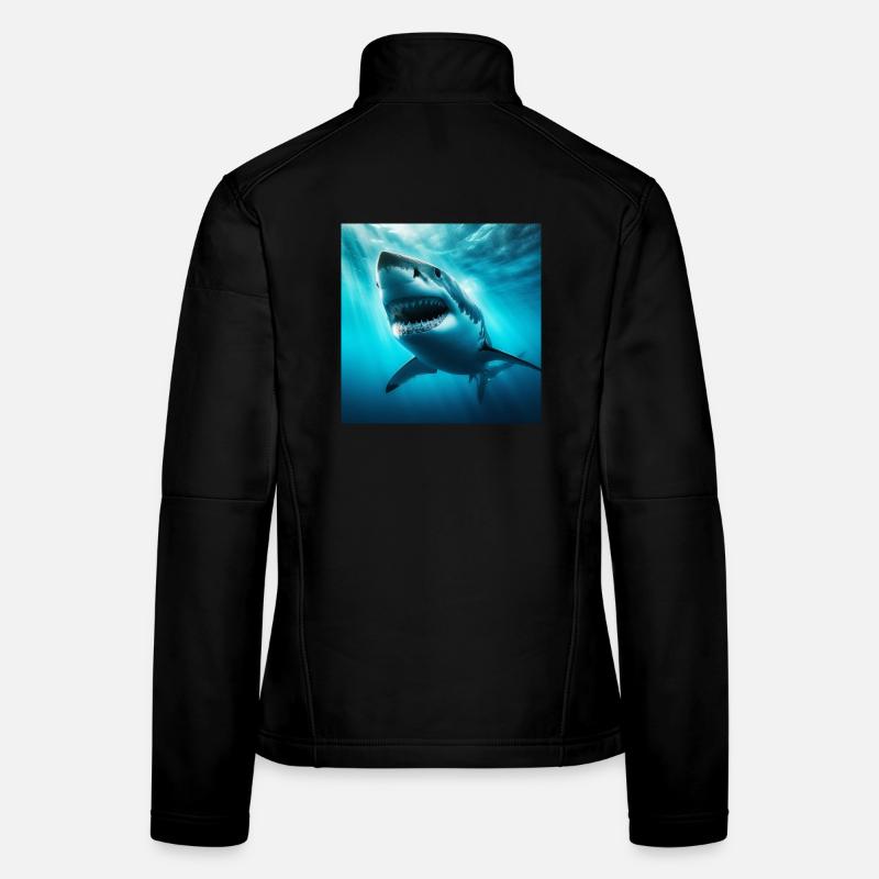 Weißer Hai Frauen Softshelljacke