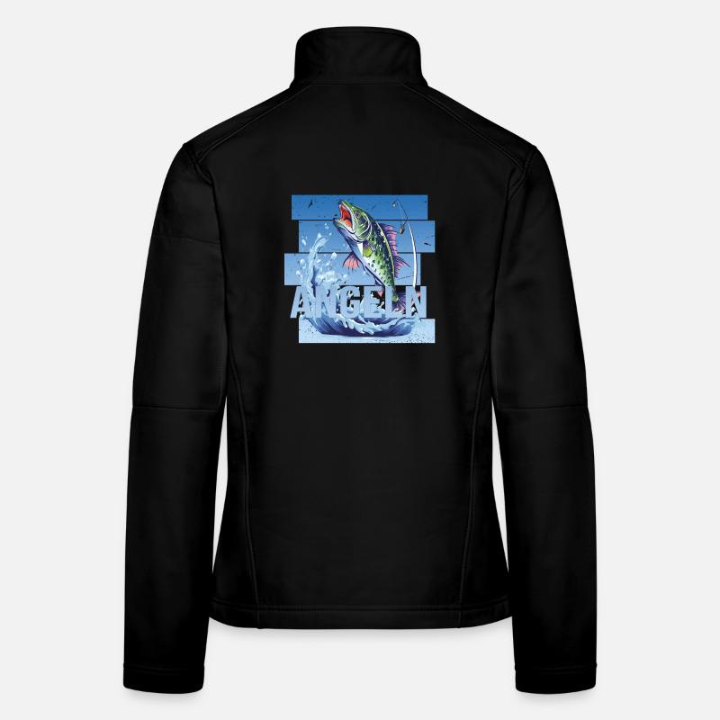 Angeln - Frauen Softshelljacke - Schwarz