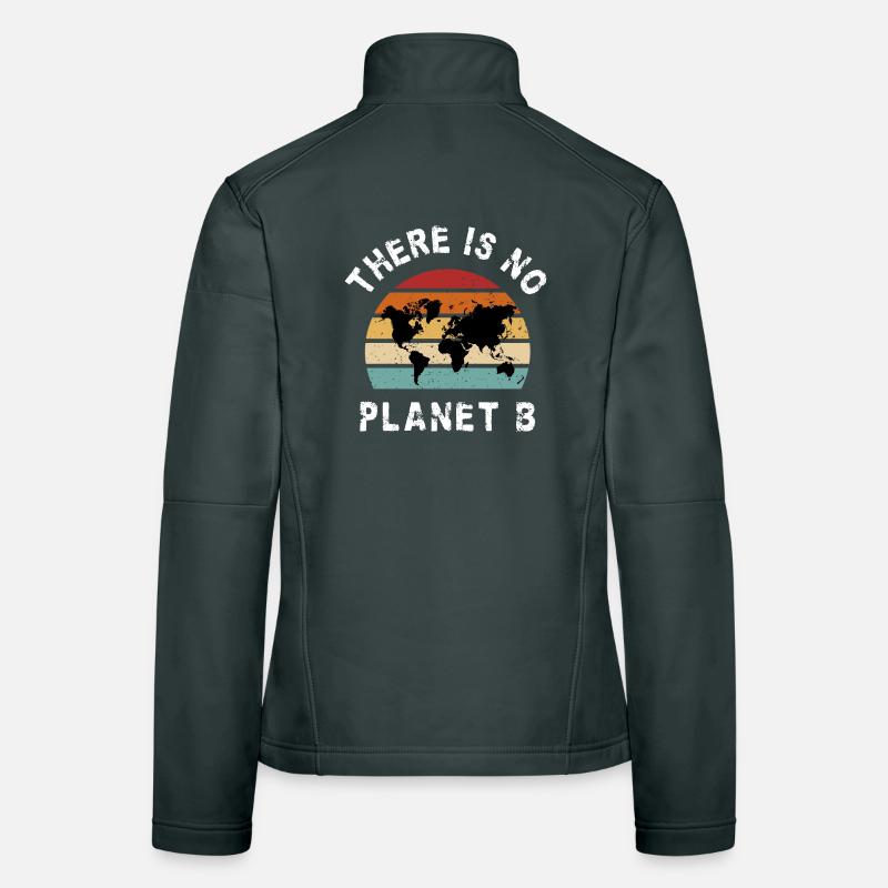 Il n’y a pas de Planet B Vintage Retro Veste en tissu softshell Femme