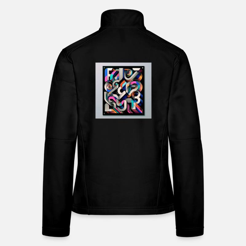 Experimentelle Typografie Frauen Softshelljacke