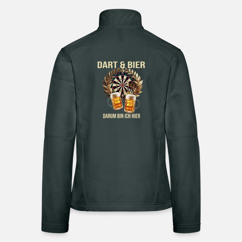 Dart & Bier - Darum bin ich hier Frauen Softshelljacke