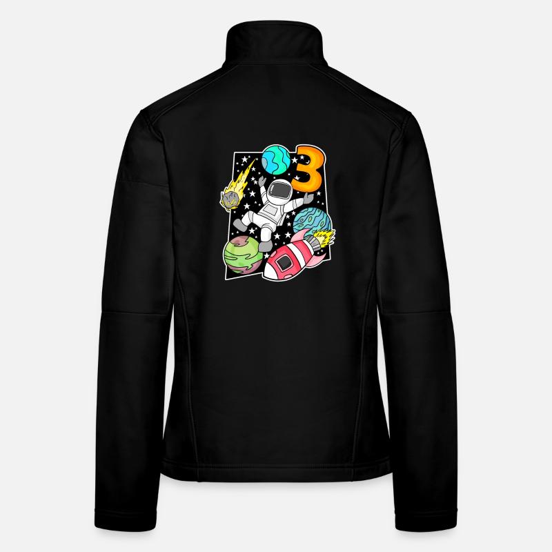 3 Geburtstag Junge Astronaut Frauen Softshelljacke