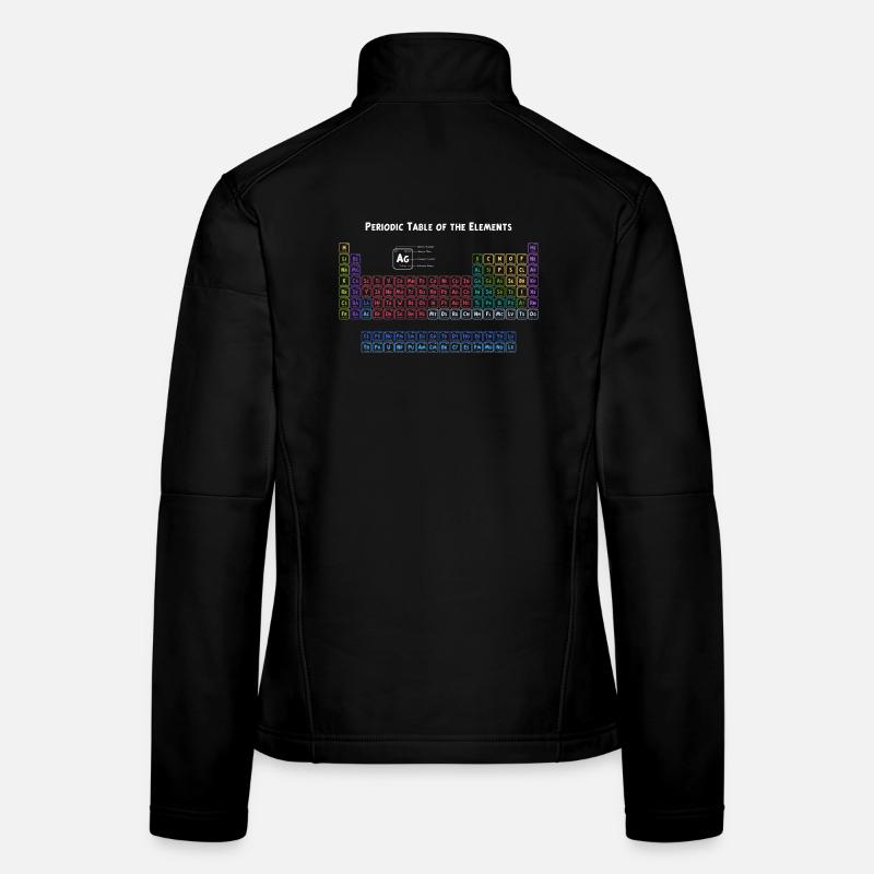 Tableau périodique des éléments Veste en tissu softshell Femme