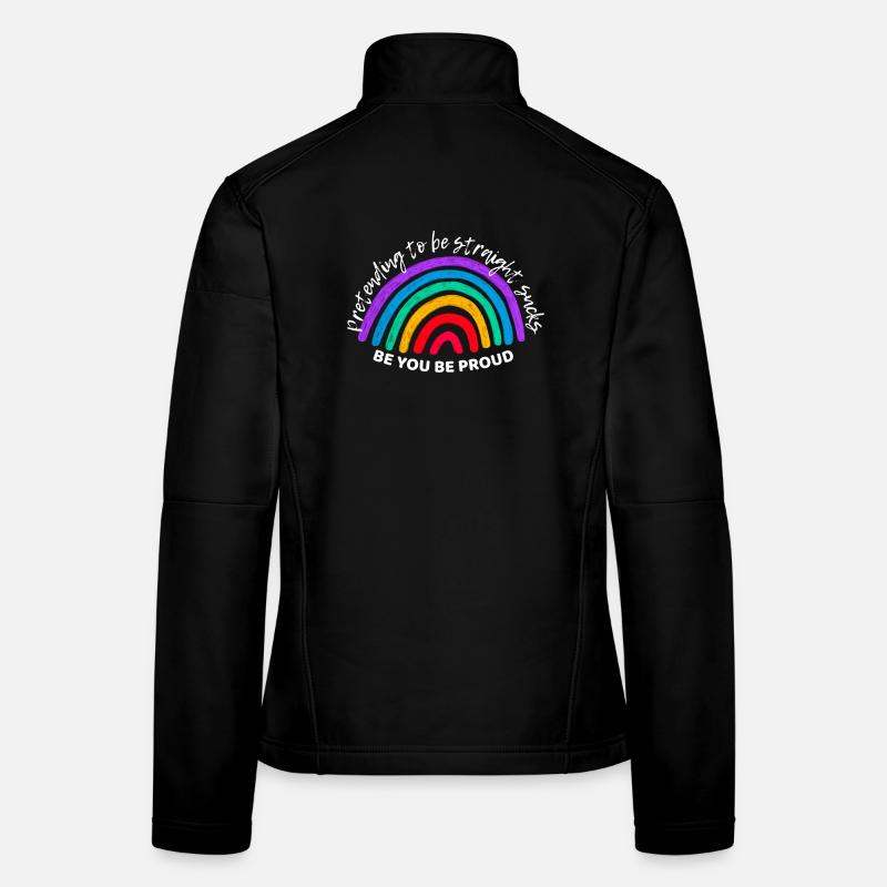 Prétendre être hétéro, c’est nul. Veste en tissu softshell Femme