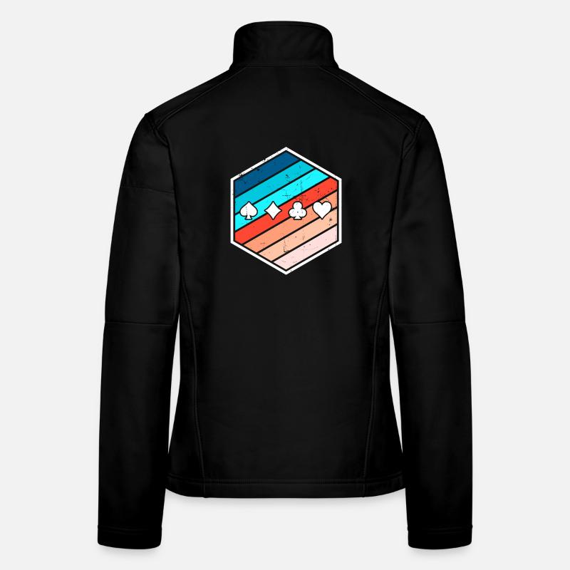 Card Game Gambling Roulette Poker Gambling Women's Softshell Jacket