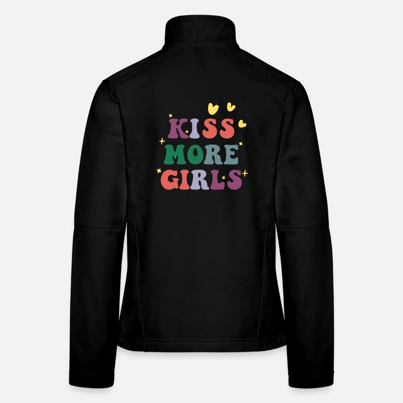 Küssen Sie mehr Mädchen Lesben Pride 2024 Frauen Softshelljacke