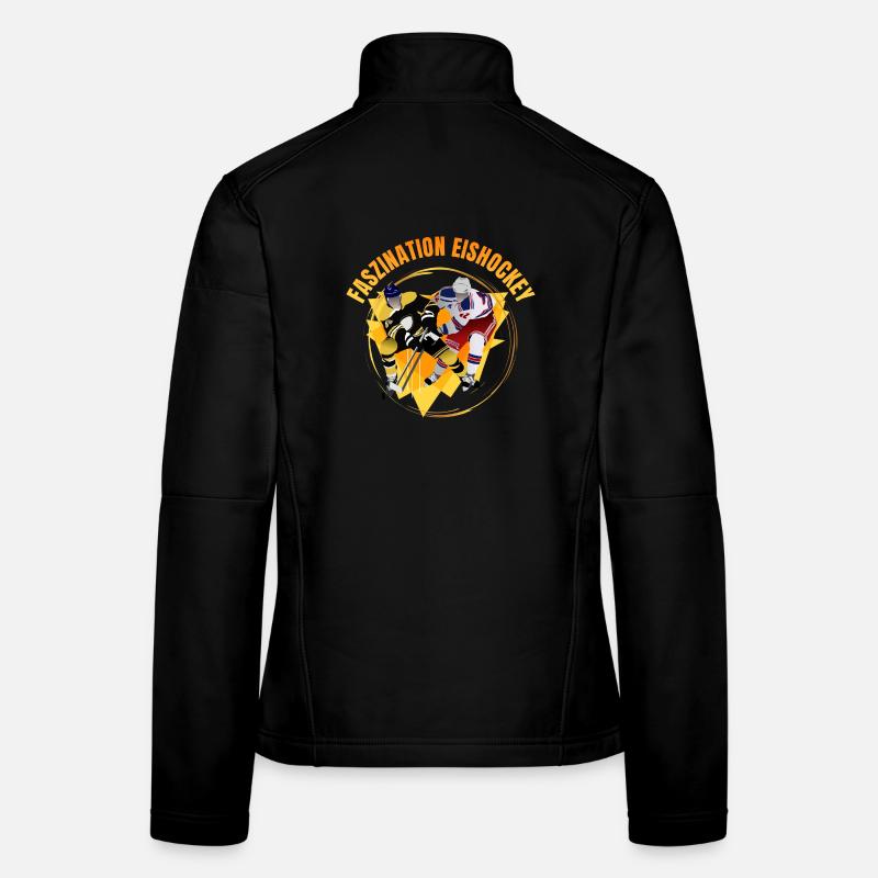 Faszination Eishockey - Frauen Softshelljacke - Schwarz