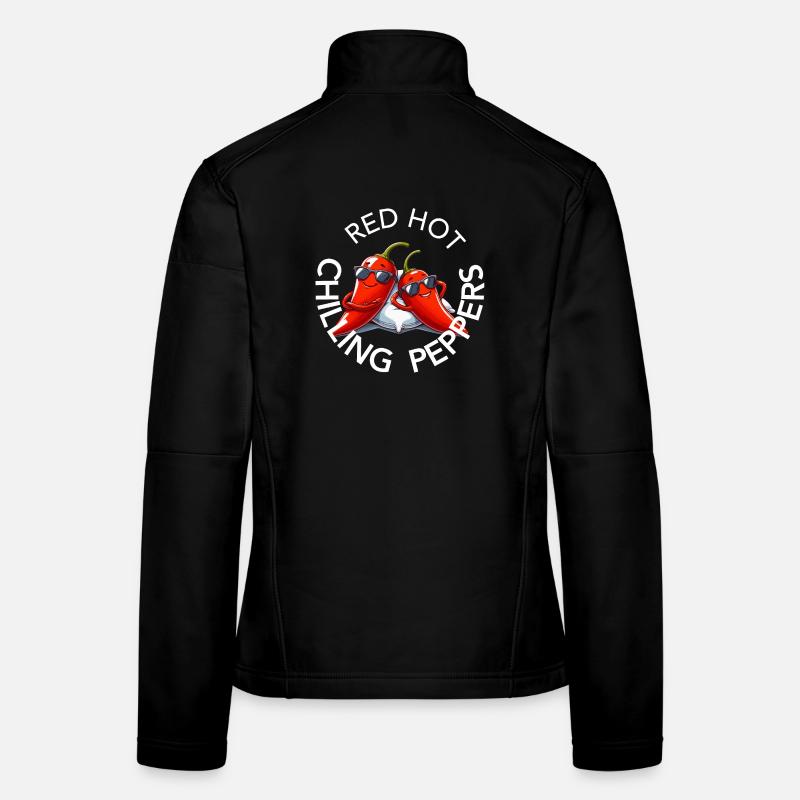 Chili Red Hot Chilling Peppers Pun Chill Veste en tissu softshell Femme
