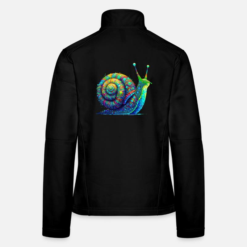 Schnecke - Frauen Softshelljacke - Schwarz