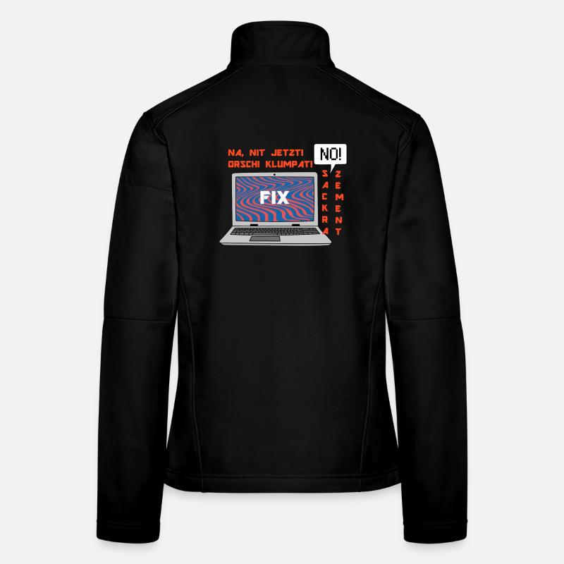 Kein Bild 🤬 Klumpat! Retro Computer Humor Design - Frauen Softshelljacke - Schwarz