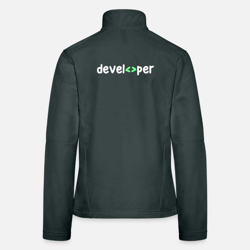 Developer Code Skripting Debug Informatik Geek Frauen Softshelljacke