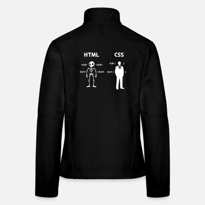 Code Css C++ Php Java Développeur Code Scripting Veste en tissu softshell Femme